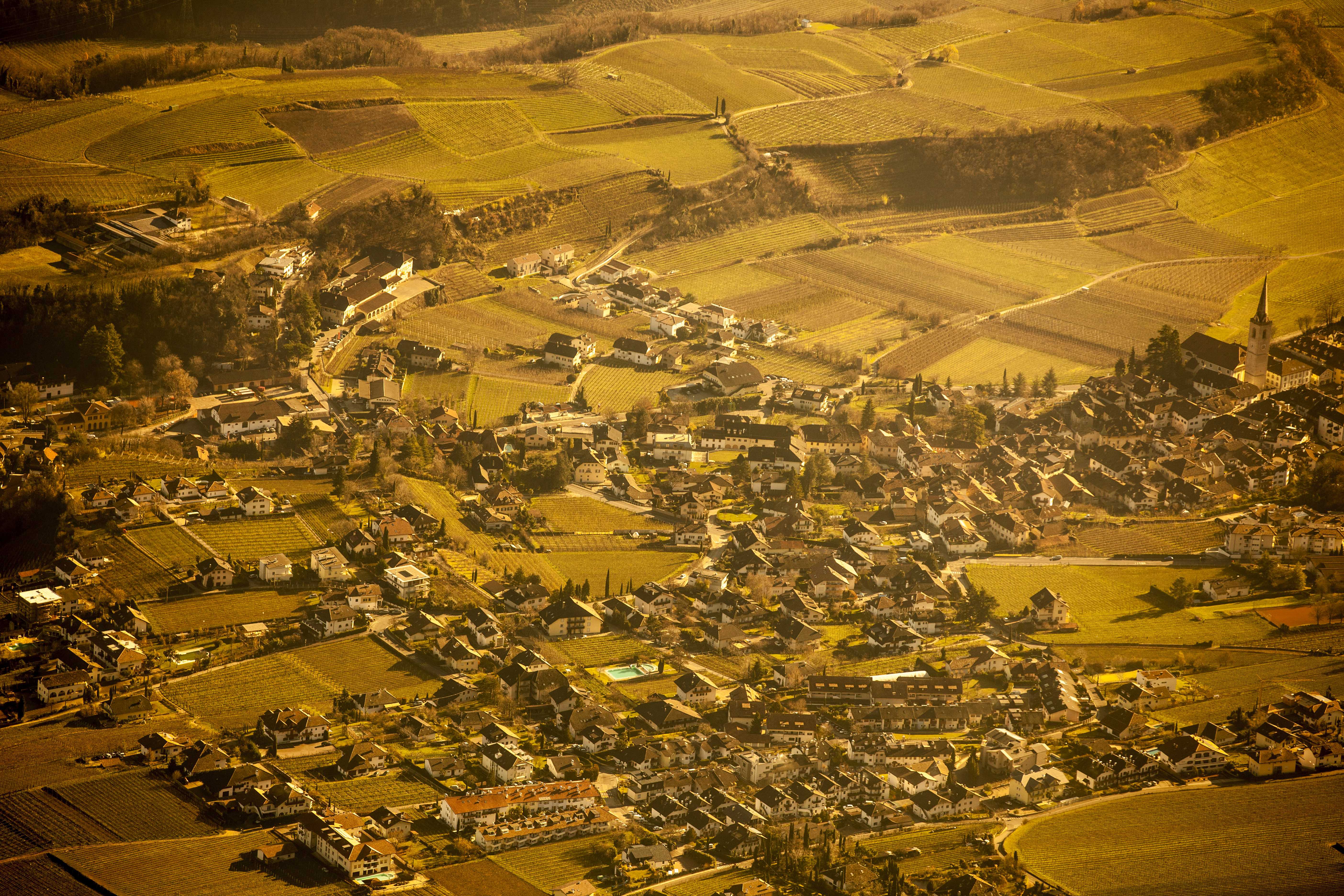 Kaltern vom Penegal aus fotografiert